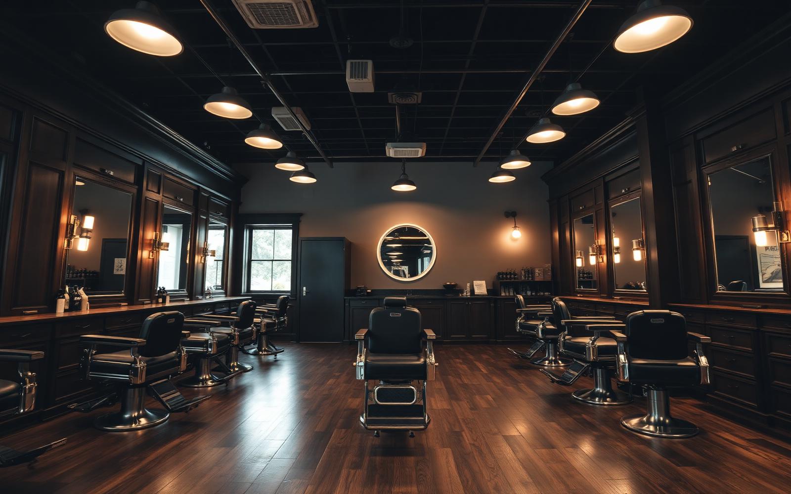 Interior of Chronos MF Barbershop